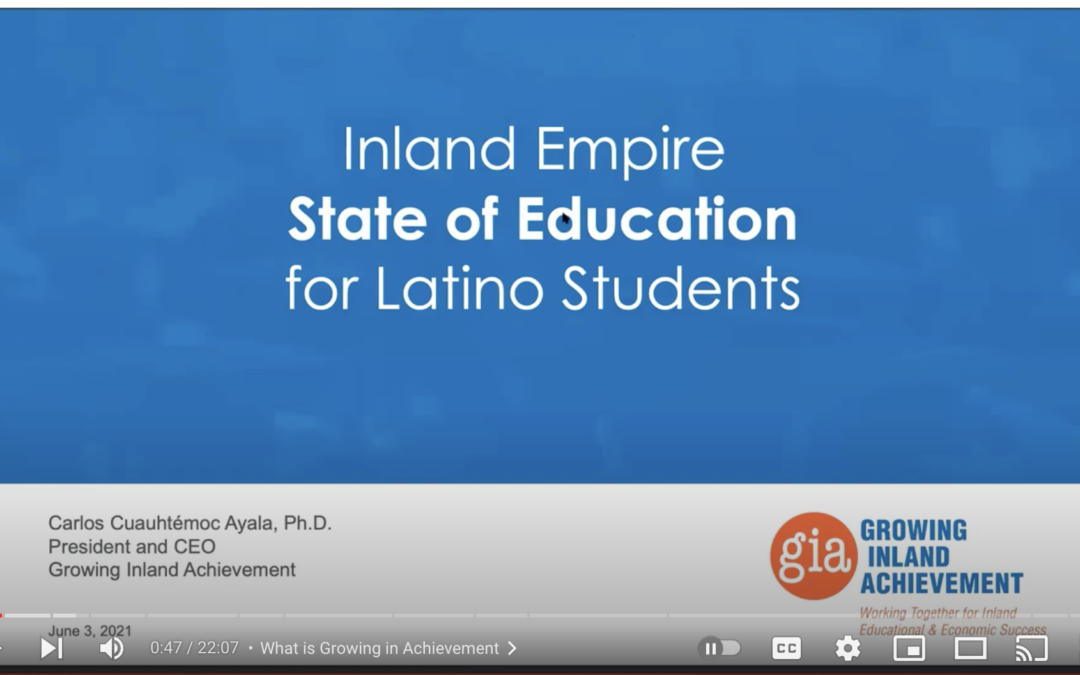 The State of Latino Education in the Inland Empire